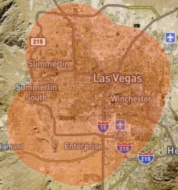 Las Vegas Wireless Internet Coverage Map