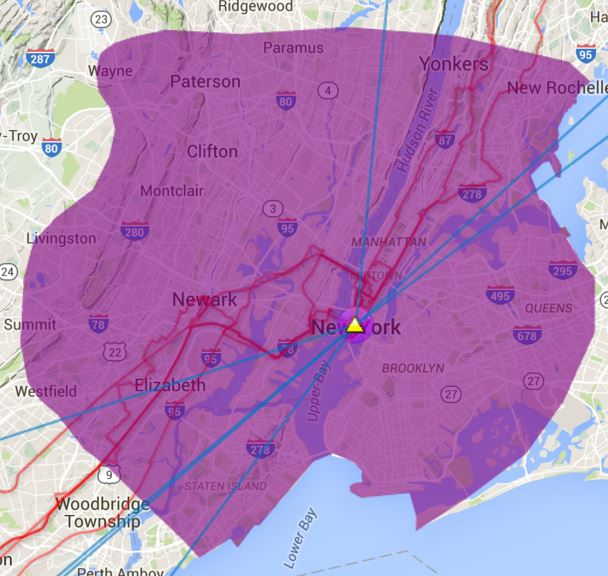 New Jersey wireless Internet service coverage map